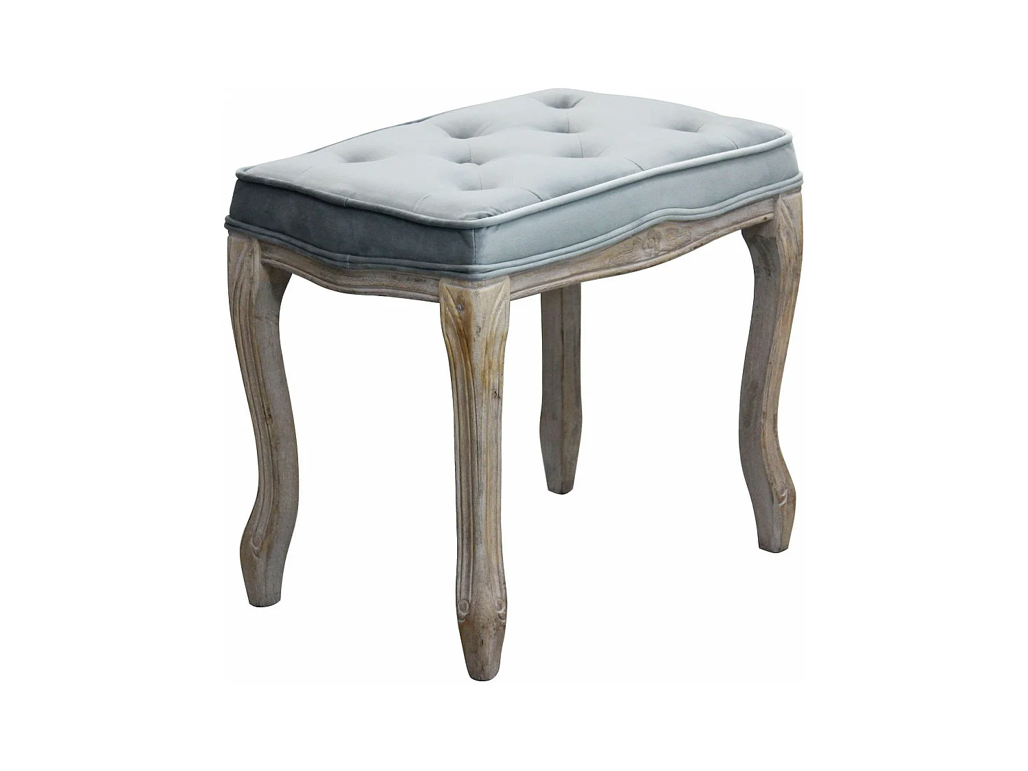 MilaniHome.it - sgabello vintage in velluto di design moderno vintage cm 50x36x47 hdi coloreGrigio