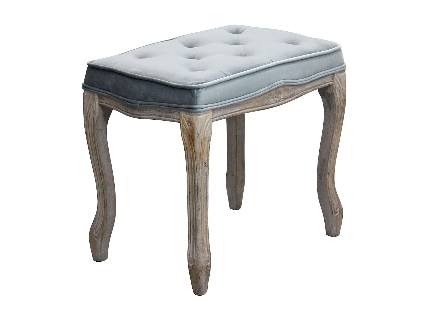 MilaniHome.it - sgabello vintage in velluto di design moderno vintage cm 50x36x47 hdi coloreGrigio