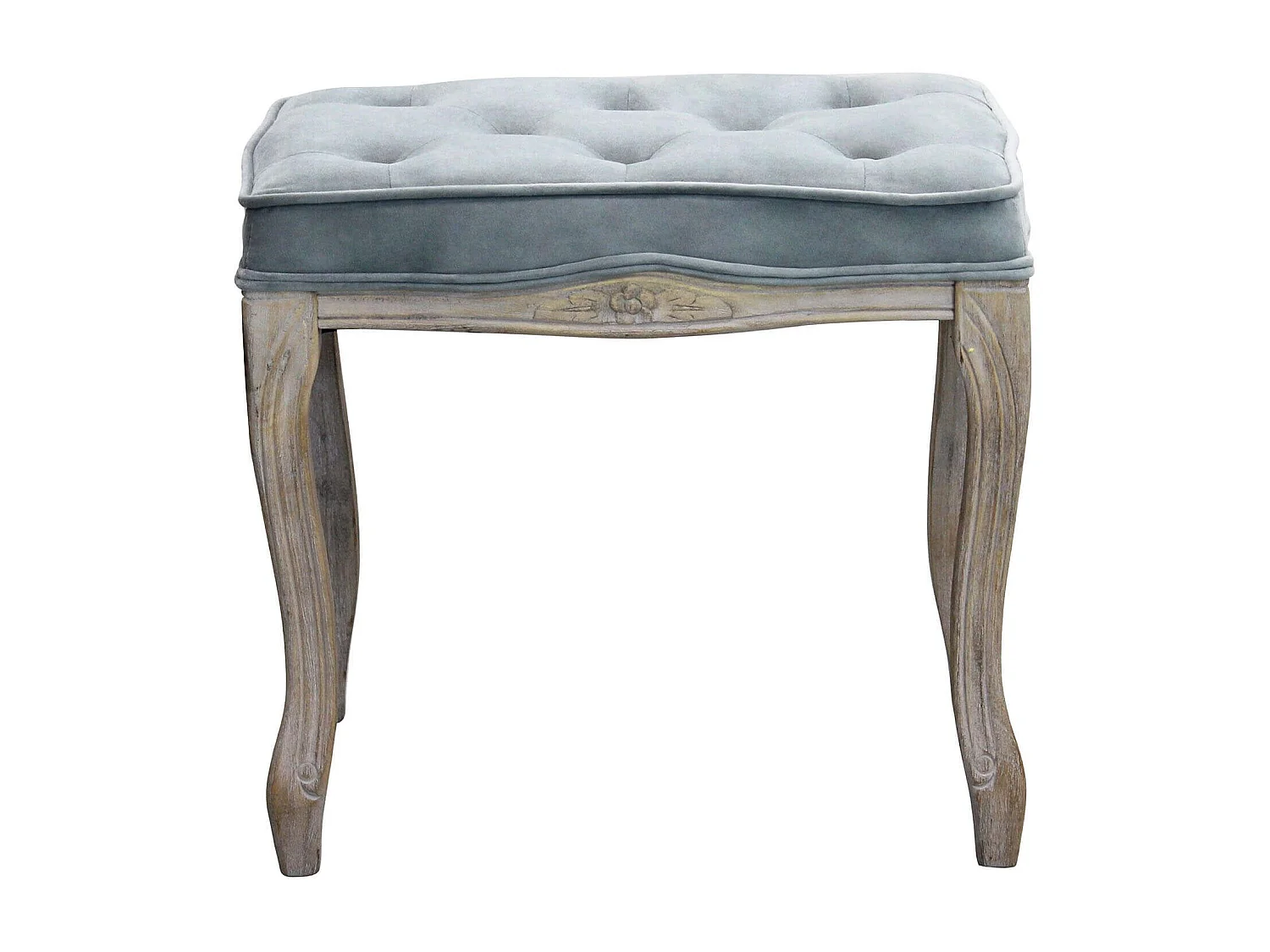 MilaniHome.it - sgabello vintage in velluto di design moderno vintage cm 50x36x47 hdi coloreGrigio