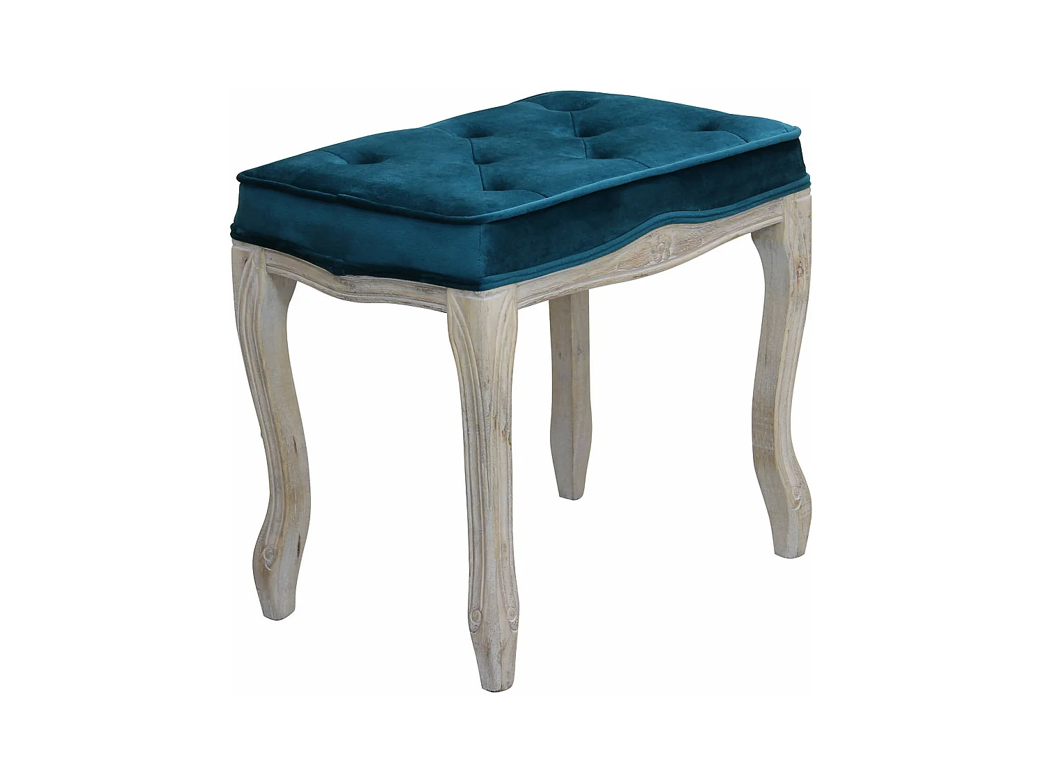 MilaniHome.it - sgabello vintage in velluto di design moderno vintage cm 50x36x47 hdi coloreBlu