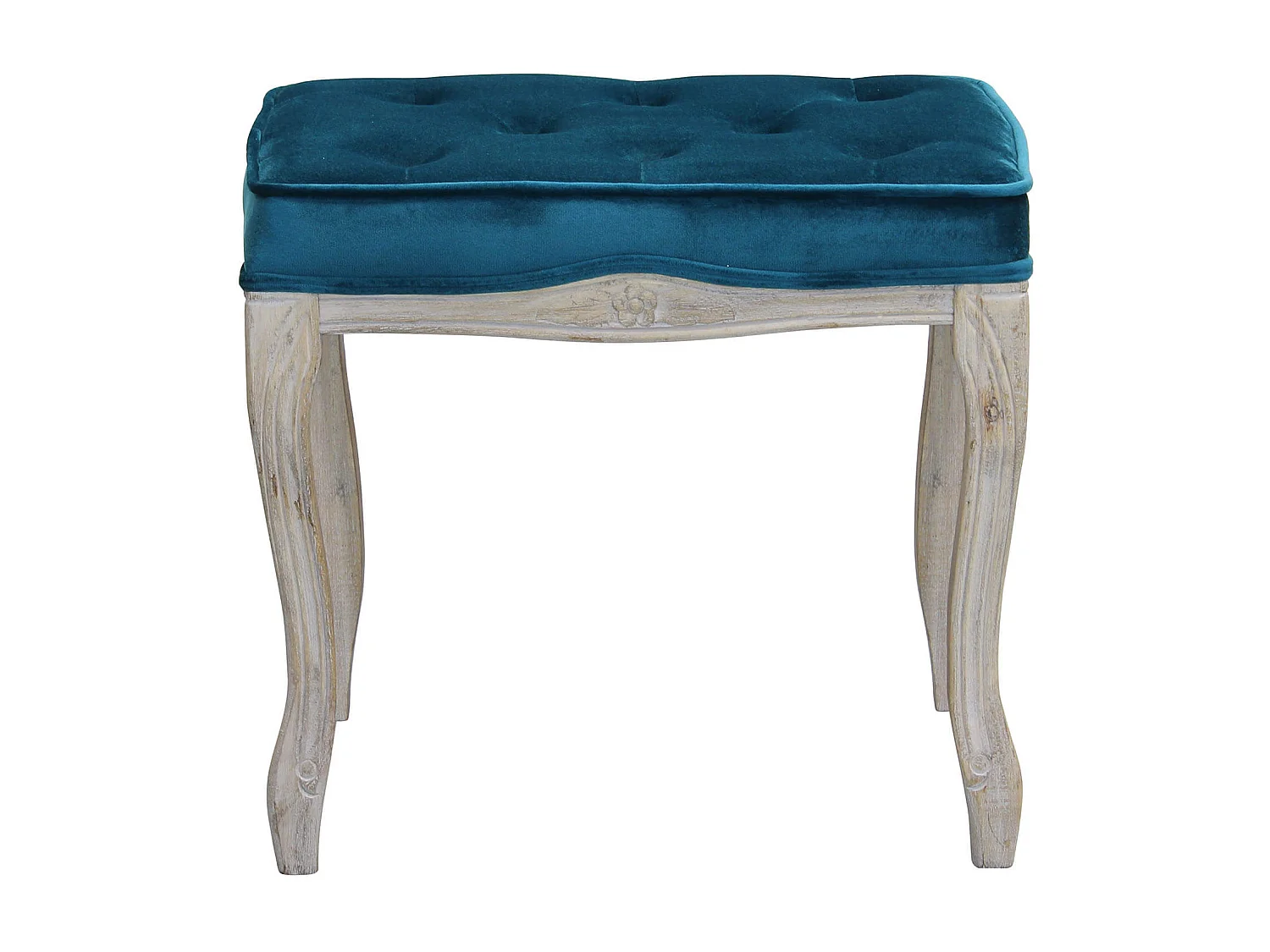 MilaniHome.it - sgabello vintage in velluto di design moderno vintage cm 50x36x47 hdi coloreBlu