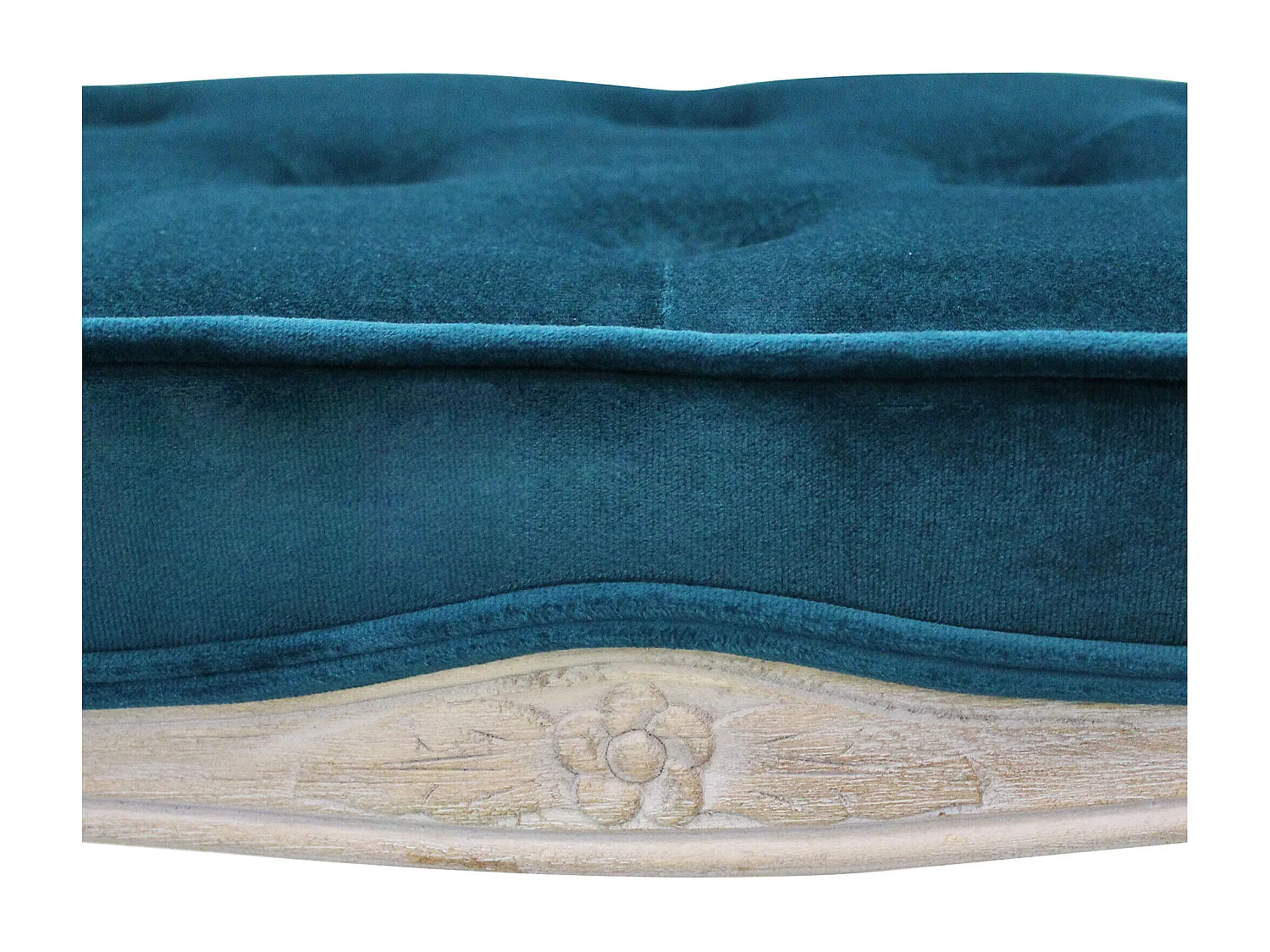 MilaniHome.it - sgabello vintage in velluto di design moderno vintage cm 50x36x47 hdi coloreBlu