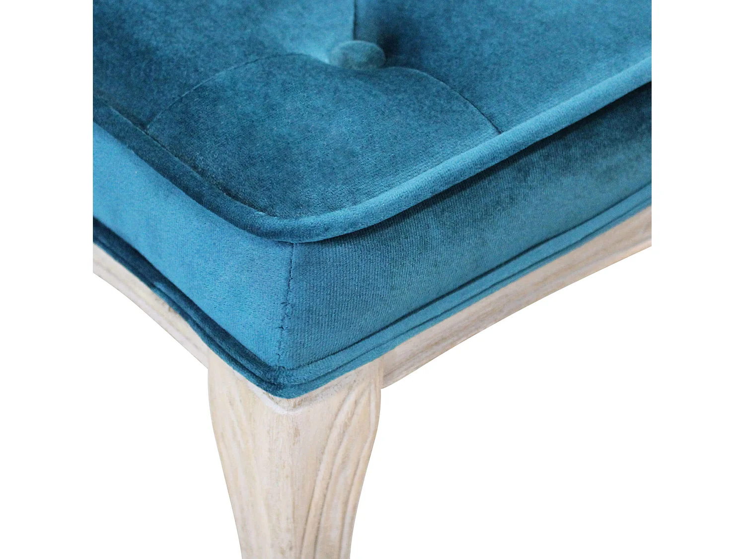 MilaniHome.it - sgabello vintage in velluto di design moderno vintage cm 50x36x47 hdi coloreBlu