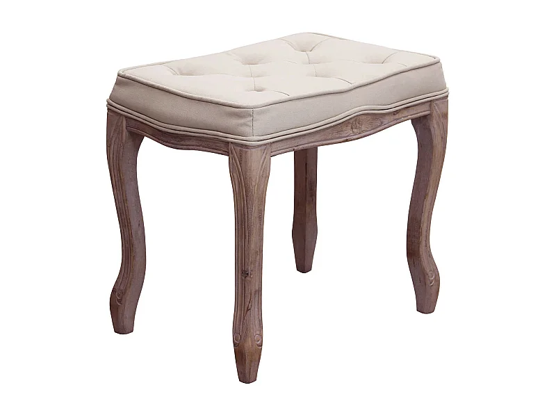 MilaniHome.it - sgabello vintage in tessuto di design moderno vintage cm 50x36x47 hdi coloreBeige