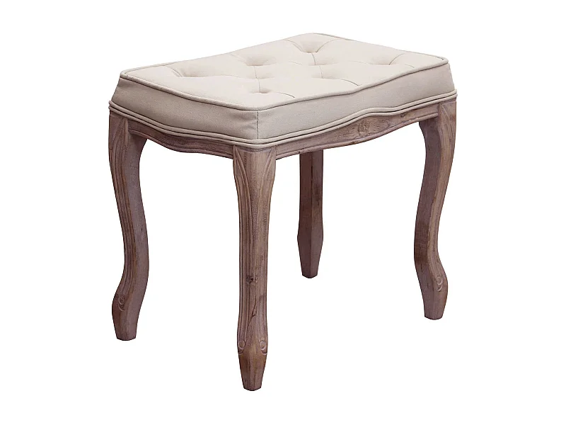 MilaniHome.it - sgabello vintage in tessuto di design moderno vintage cm 50x36x47 hdi coloreBeige