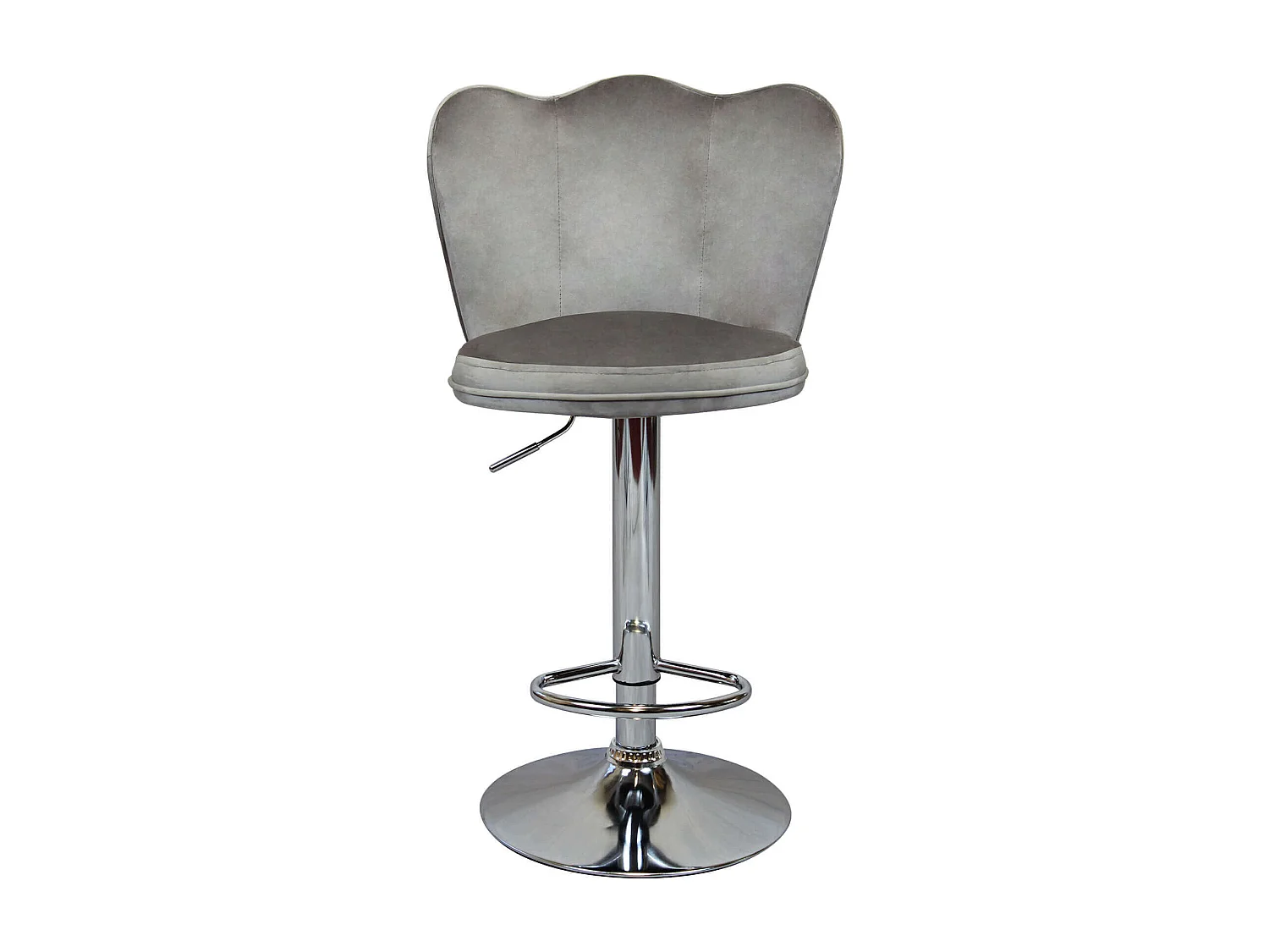 MilaniHome.it - sgabello moderno in velluto di design moderno industrialdi coloreTortora