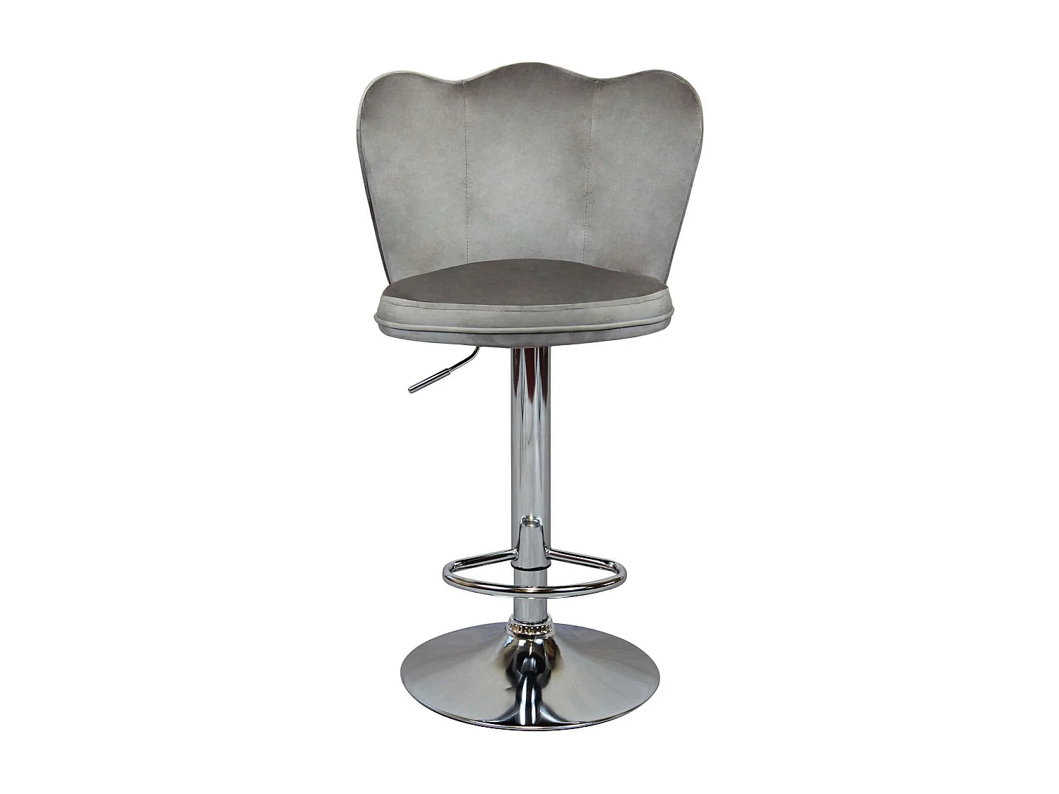 MilaniHome.it - sgabello moderno in velluto di design moderno industrialdi coloreTortora