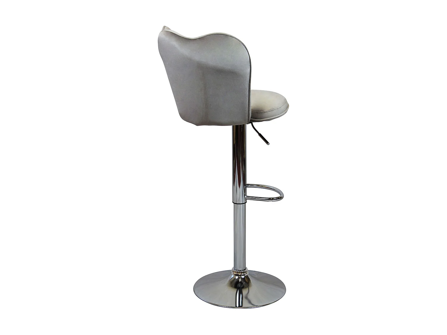 MilaniHome.it - sgabello moderno in velluto di design moderno industrialdi coloreTortora