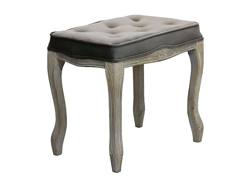 MilaniHome.it - sgabello vintage in velluto di design moderno vintage cm 50x36x47 hdi coloreTaupe