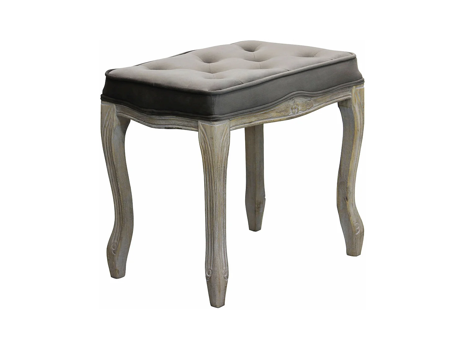 MilaniHome.it - sgabello vintage in velluto di design moderno vintage cm 50x36x47 hdi coloreTaupe