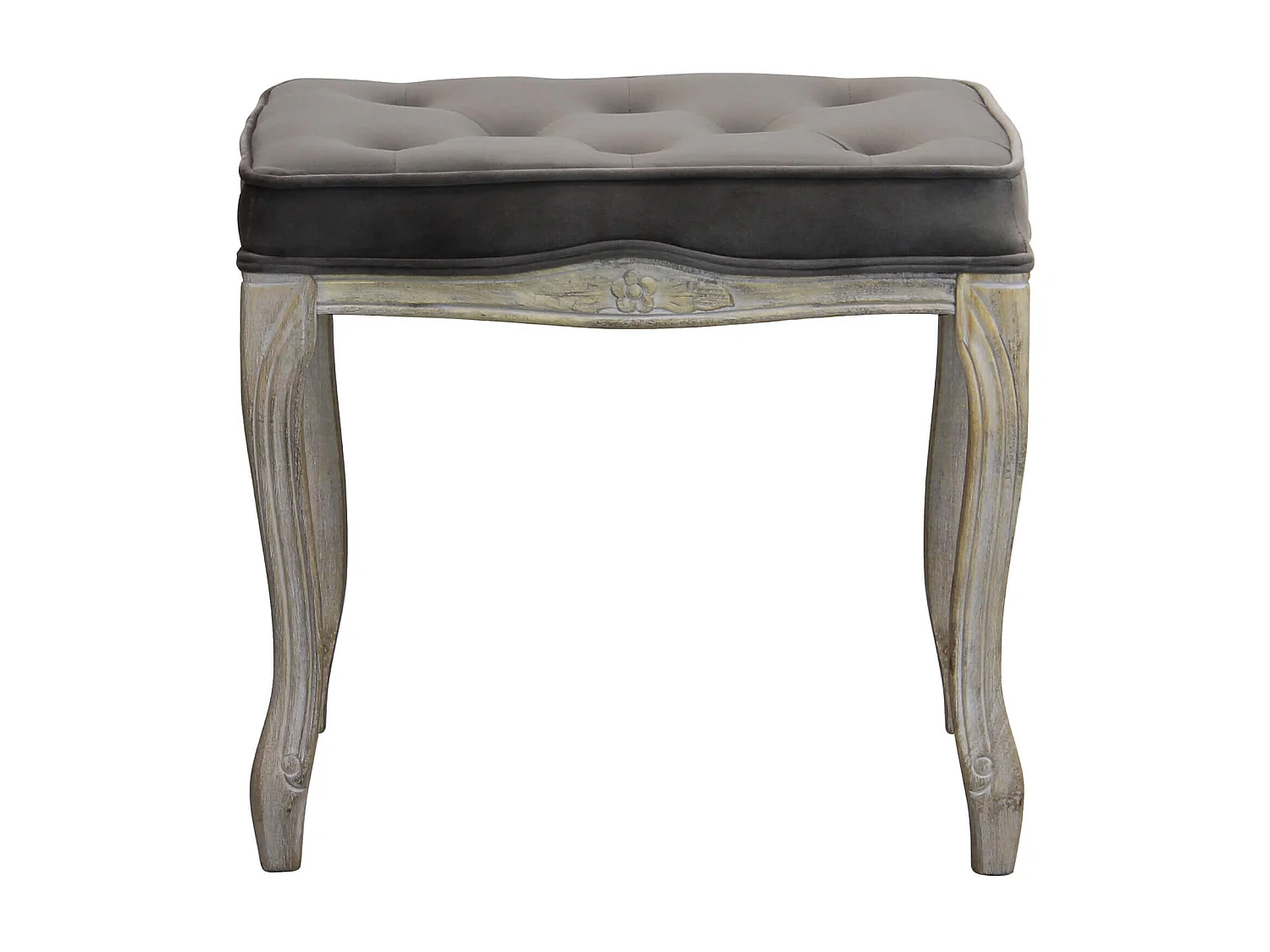 MilaniHome.it - sgabello vintage in velluto di design moderno vintage cm 50x36x47 hdi coloreTaupe