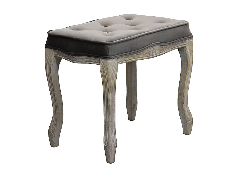 MilaniHome.it - sgabello vintage in velluto di design moderno vintage cm 50x36x47 hdi coloreTaupe