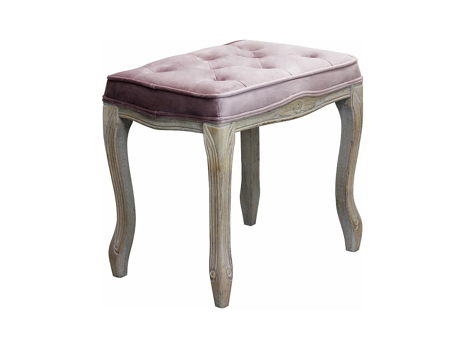 MilaniHome.it - sgabello vintage in velluto di design moderno vintage cm 50x36x47 hdi coloreRosa