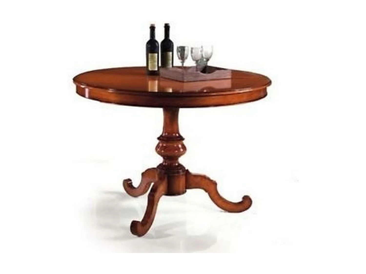 MilaniHome.it - Tavolo Da Pranzo Allungabile In Legno Massello Diametro 120/160di coloreTinta noce