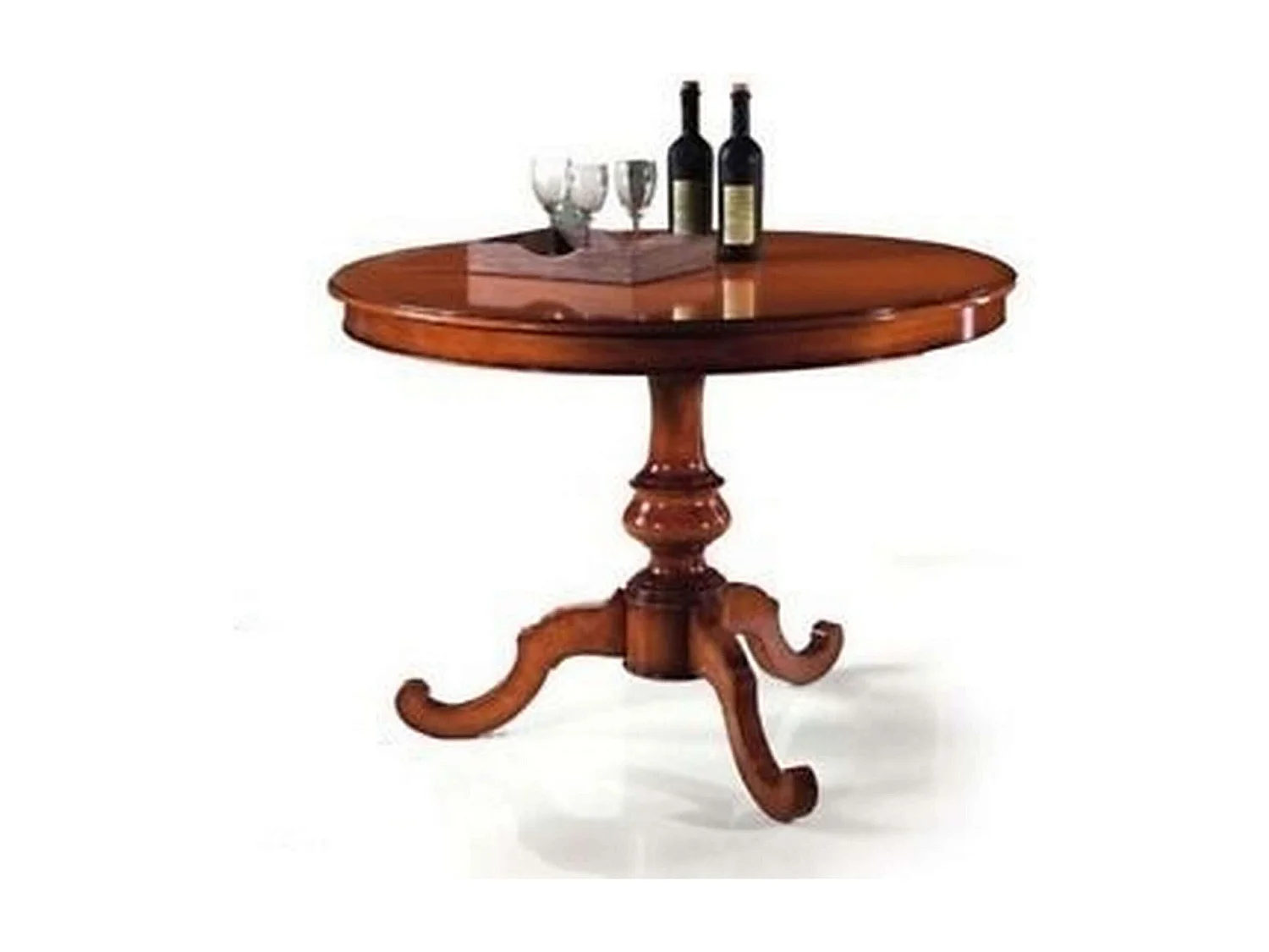 MilaniHome.it - Tavolo Da Pranzo Allungabile In Legno Massello Diametro 120/160di coloreTinta noce