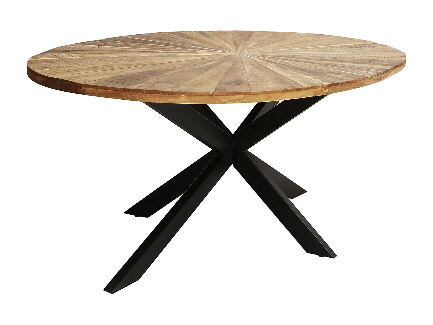 MilaniHome.it - tavolo con piano in legno massiccio di design moderno industrial cm 200 x 100 x 77 hdi coloreMarrone