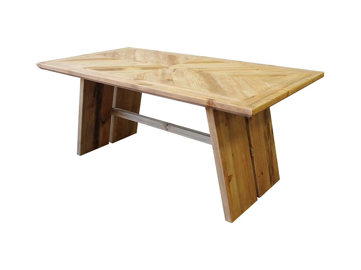 MilaniHome.it - Tavolo da pranzo in legno massiccio di design moderno industrial cm 180 x 95 x 76 hdi coloreMarrone