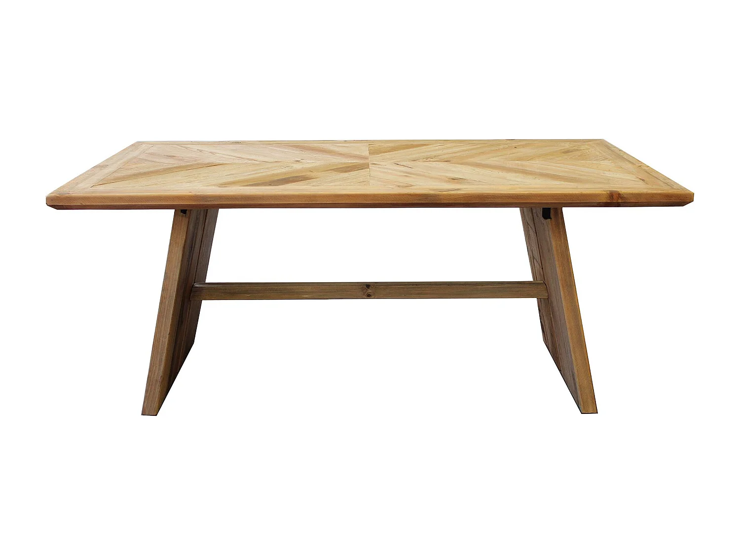 MilaniHome.it - Tavolo da pranzo in legno massiccio di design moderno industrial cm 180 x 95 x 76 hdi coloreMarrone