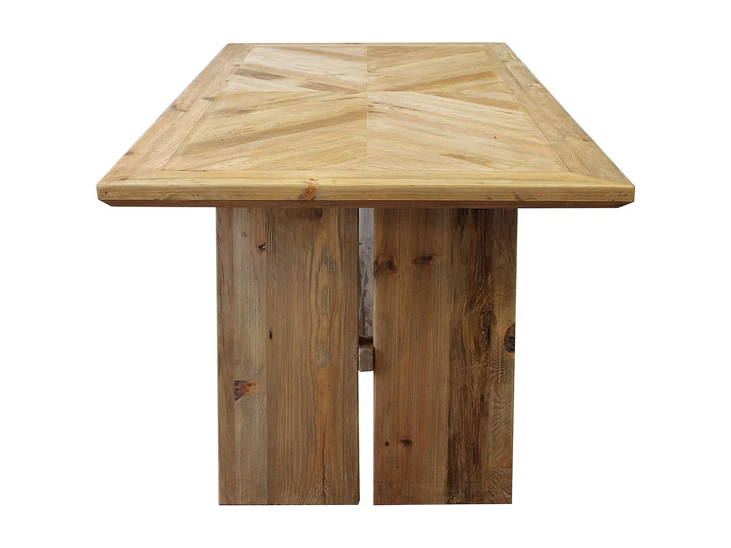 MilaniHome.it - Tavolo da pranzo in legno massiccio di design moderno industrial cm 180 x 95 x 76 hdi coloreMarrone