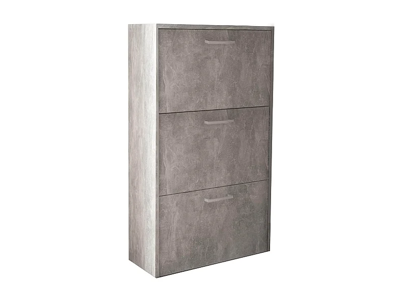 MilaniHome.it - scarpiera 3 ante a ribalta cm 59x25x105 h Colore: Cementodi coloreCemento