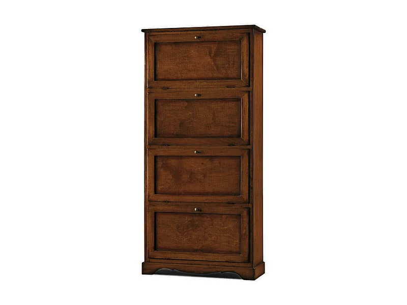 MilaniHome.it - Scarpiera In Legno Massello 79x30x170 Colore: Tinta nocedi coloreTinta noce