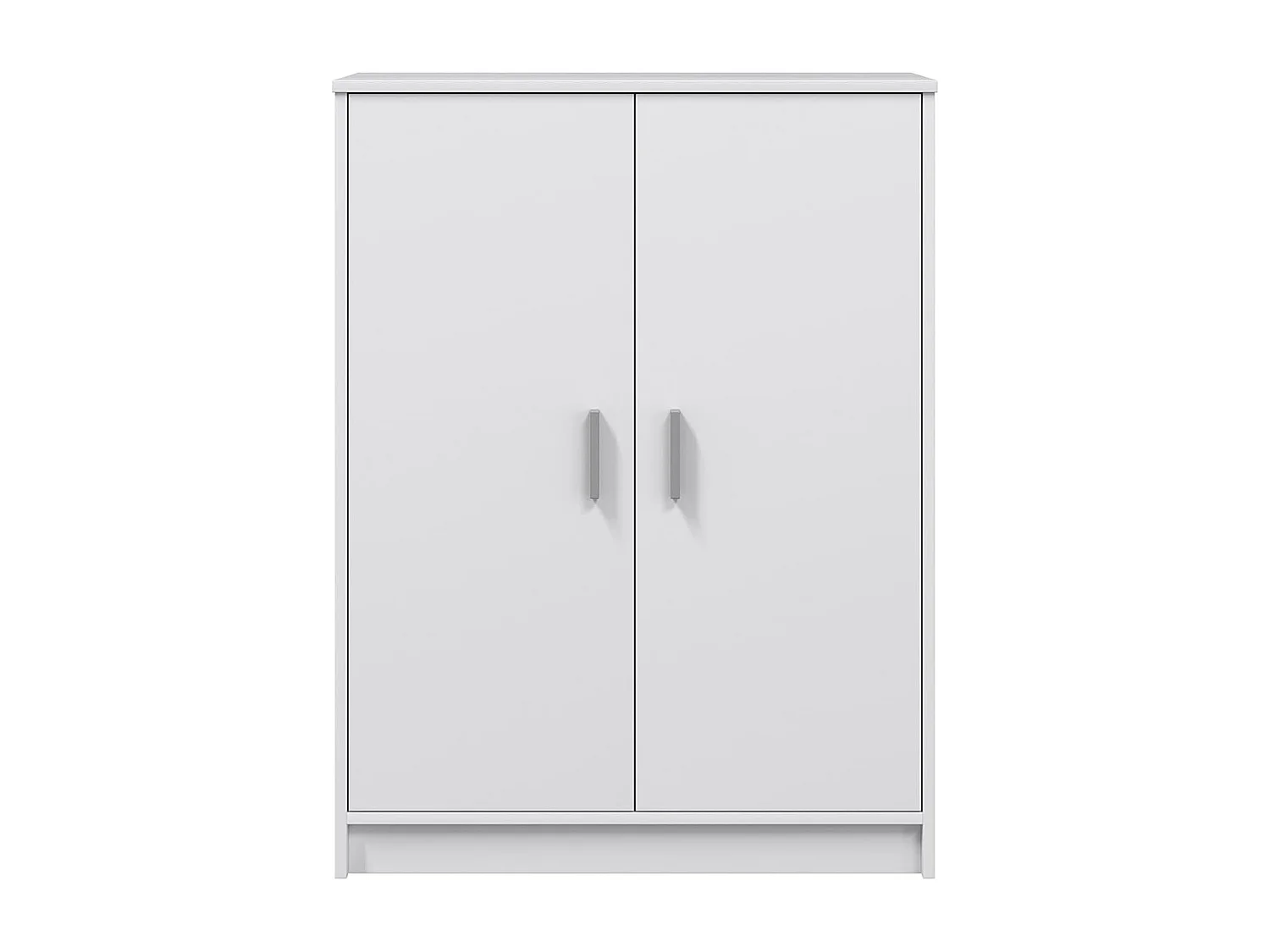 Armoire à Chaussures avec 2 portes couleur blanc - Longueur 75 x Hauteur 101 x Profondeur 36 cm