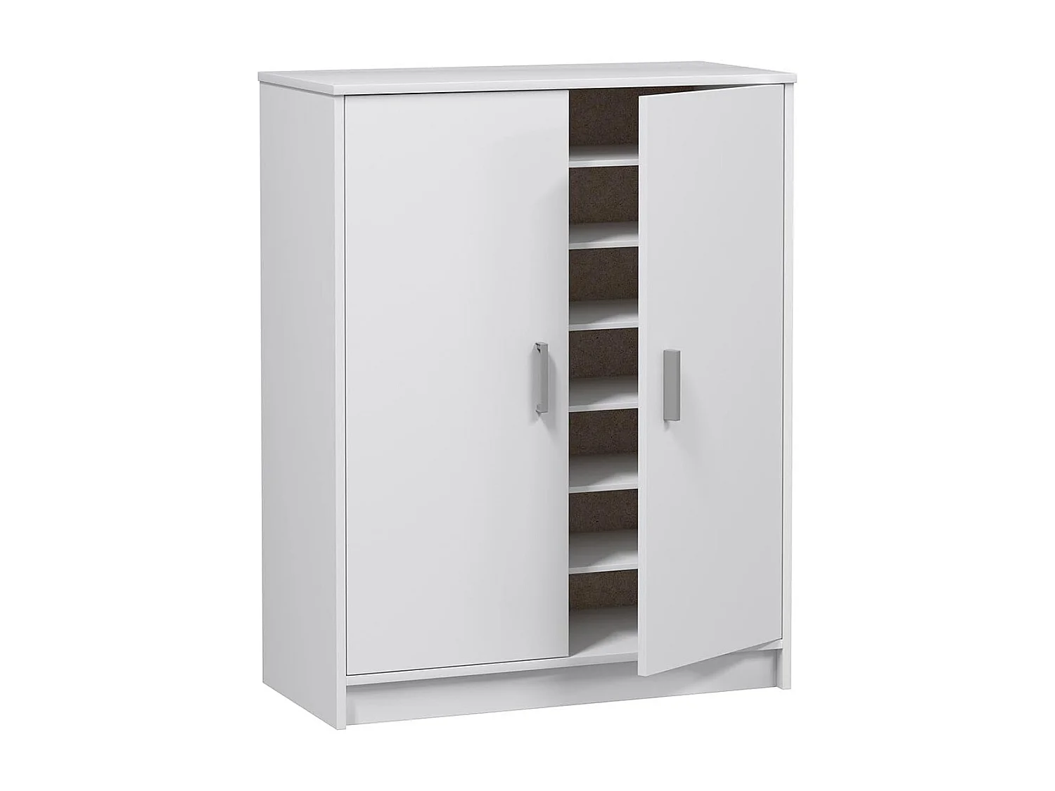 Armoire à Chaussures avec 2 portes couleur blanc - Longueur 75 x Hauteur 101 x Profondeur 36 cm