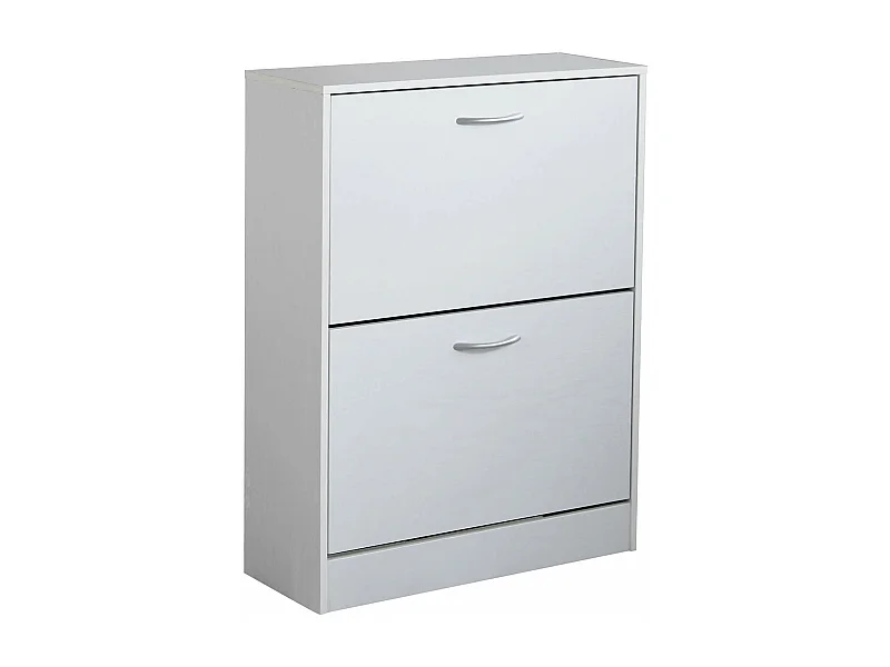 MilaniHome.it - Scarpiera Con 2 Ante In Legno Di Design Porta Scarpe Di Alta Qualità, Cm 60x24x80 H Colore: Biancodi coloreBianco