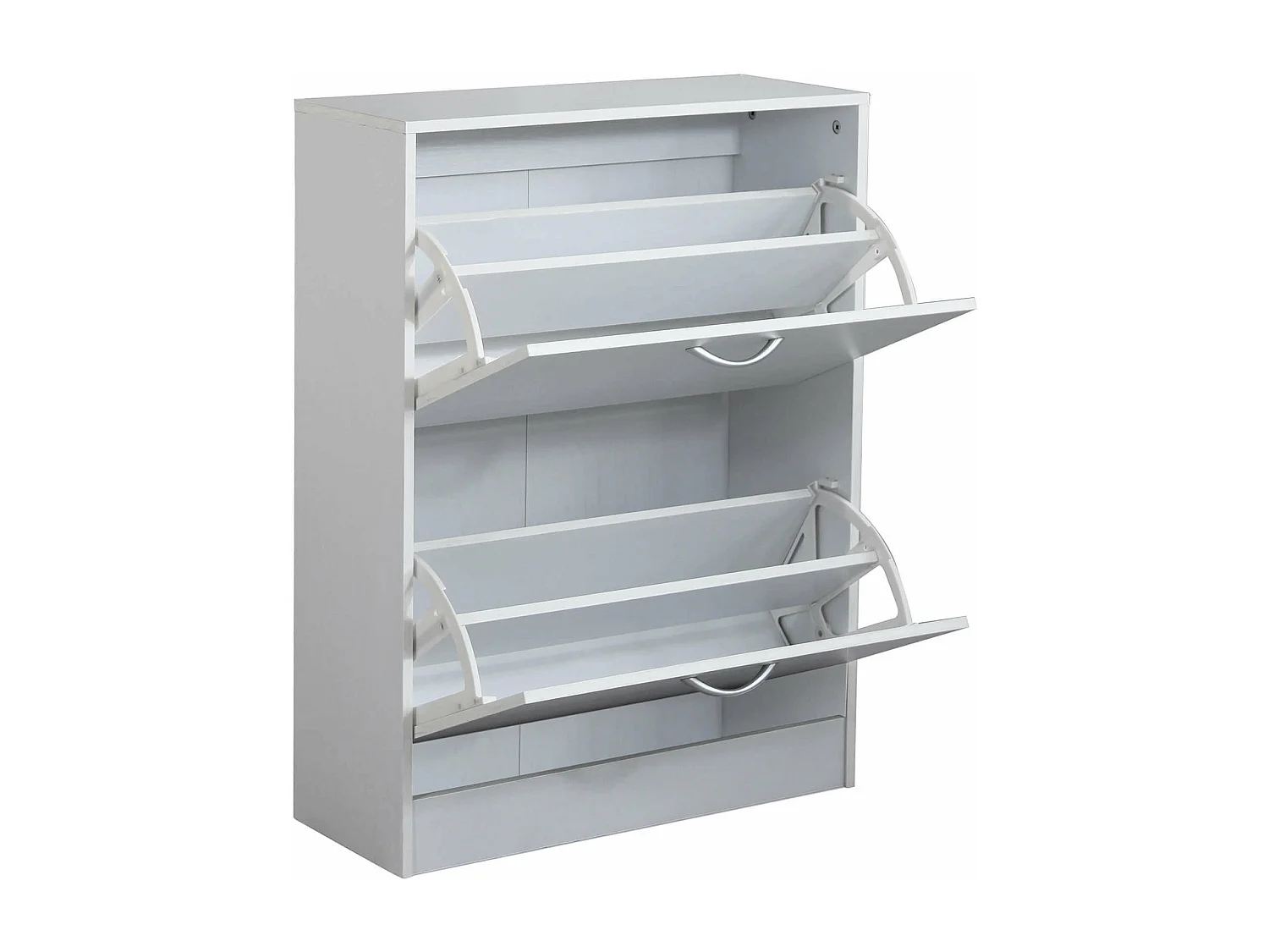 MilaniHome.it - Scarpiera Con 2 Ante In Legno Di Design Porta Scarpe Di Alta Qualità, Cm 60x24x80 H Colore: Biancodi coloreBianco