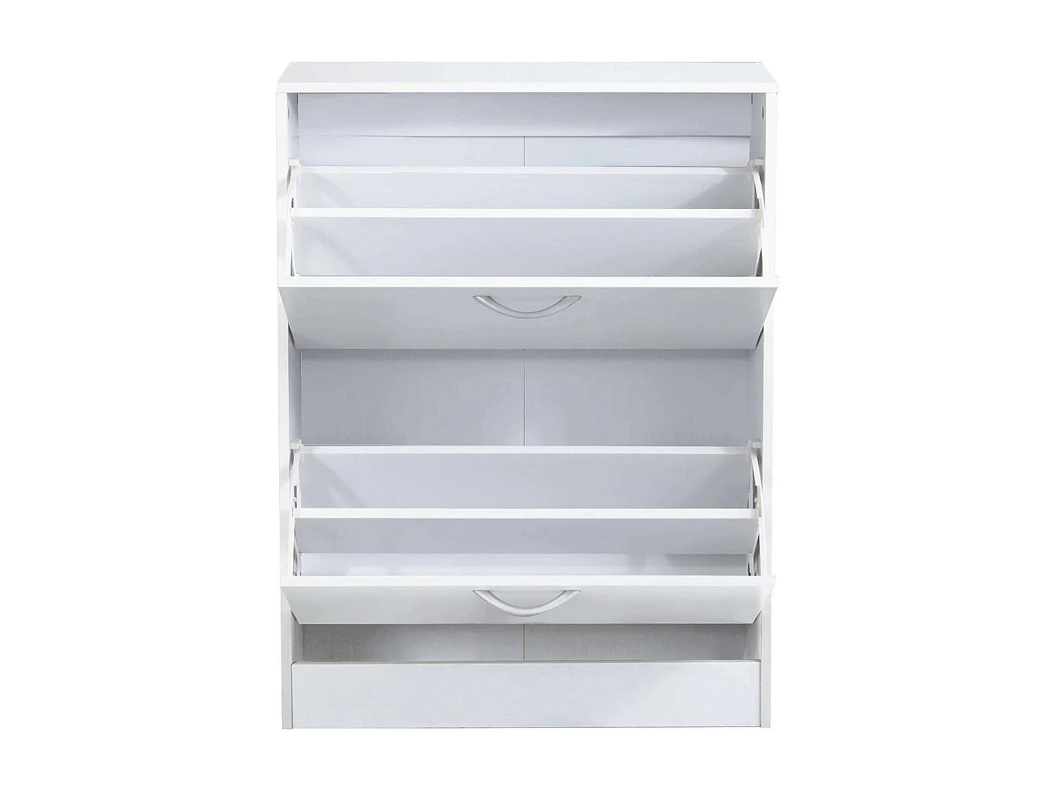 MilaniHome.it - Scarpiera Con 2 Ante In Legno Di Design Porta Scarpe Di Alta Qualità, Cm 60x24x80 H Colore: Biancodi coloreBianco