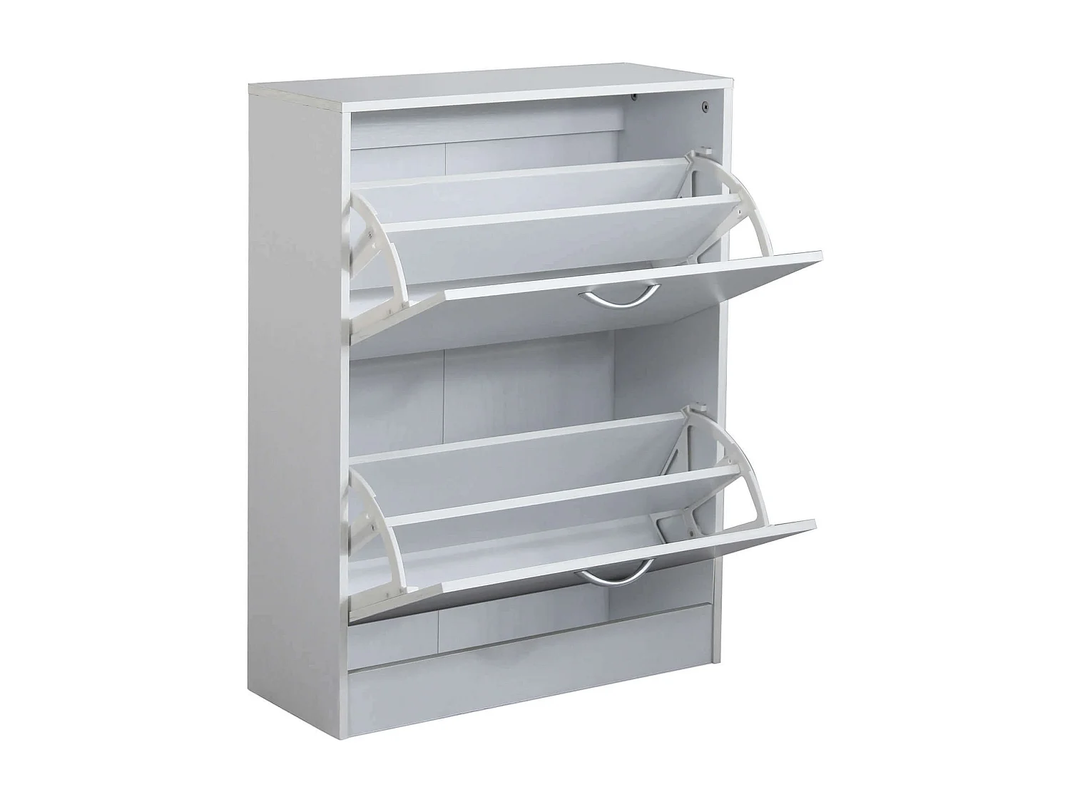 MilaniHome.it - Scarpiera Con 2 Ante In Legno Di Design Porta Scarpe Di Alta Qualità, Cm 60x24x80 H Colore: Biancodi coloreBianco