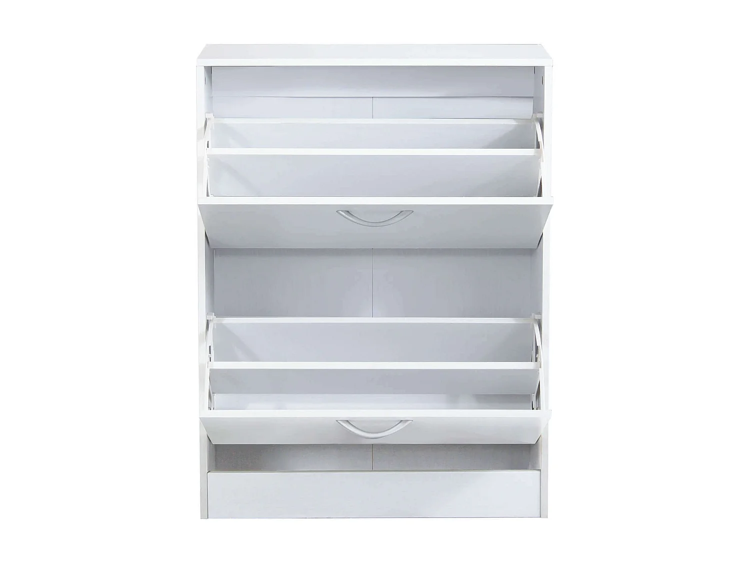 MilaniHome.it - Scarpiera Con 2 Ante In Legno Di Design Porta Scarpe Di Alta Qualità, Cm 60x24x80 H Colore: Biancodi coloreBianco