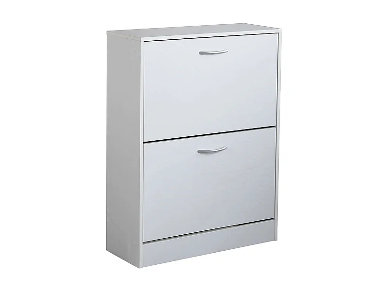 MilaniHome.it - Scarpiera Con 2 Ante In Legno Di Design Porta Scarpe Di Alta Qualità, Cm 60x24x80 H Colore: Biancodi coloreBianco