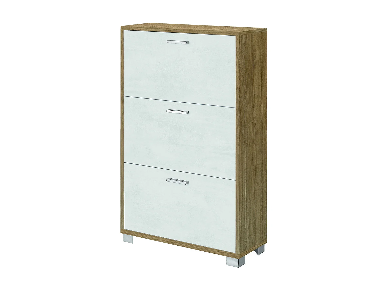 MilaniHome.it - scarpiera a 3 ante di design moderno cm 70 l x 29 p x 118 hdi coloreBianco