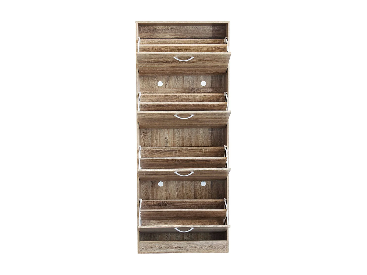 MilaniHome.it - Scarpiera Con 4 Ante In Legno Di Design Porta Scarpe Di Alta Qualità, Cm 60x24x150 H Colore: Marronedi coloreMarrone