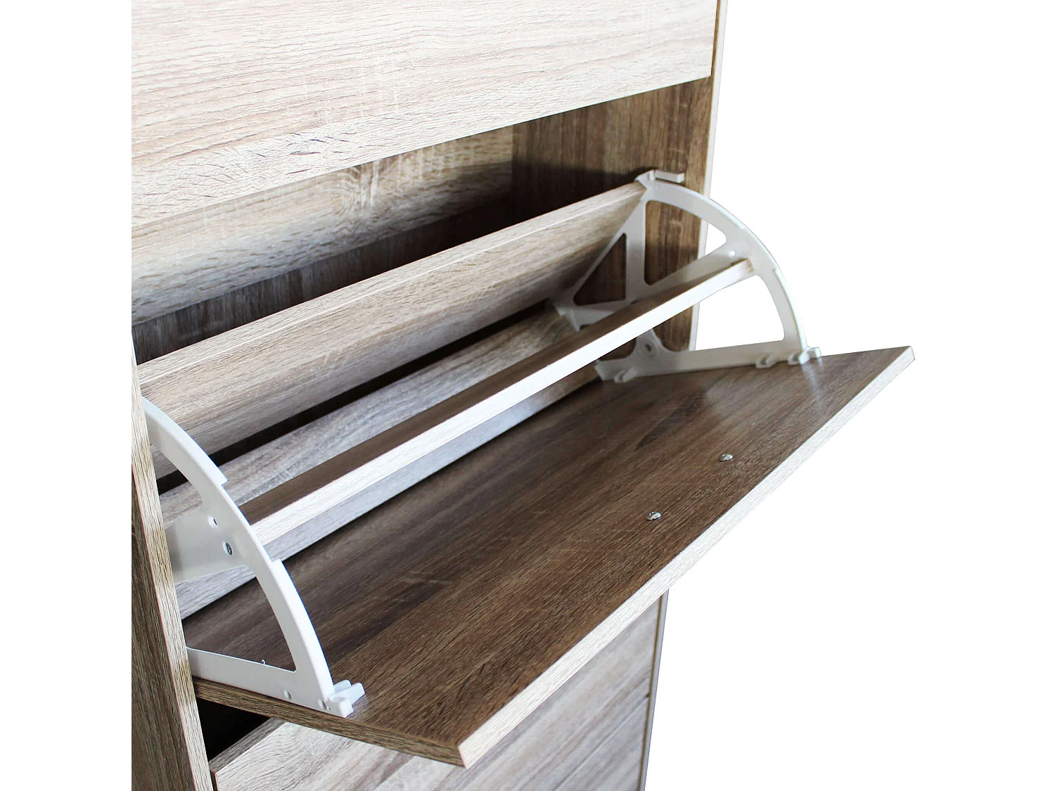 MilaniHome.it - Scarpiera Con 4 Ante In Legno Di Design Porta Scarpe Di Alta Qualità, Cm 60x24x150 H Colore: Marronedi coloreMarrone