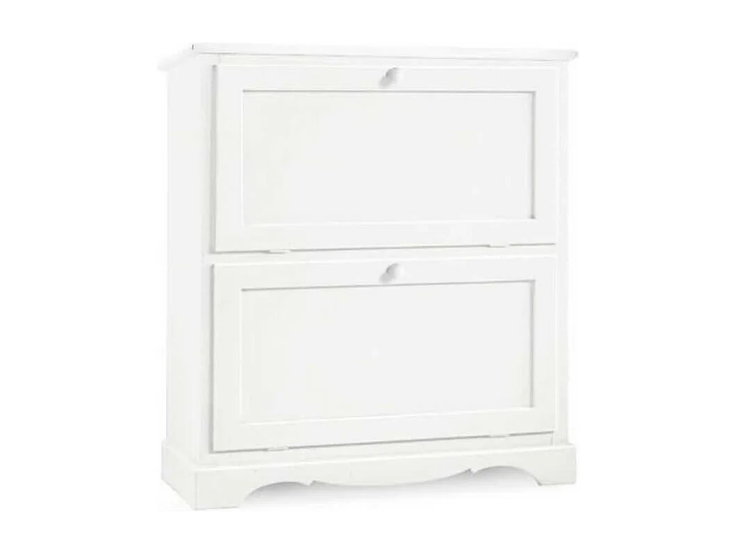 MilaniHome.it - Scarpiera In Legno Massello 79x30x90 Colore: Biancodi coloreBianco