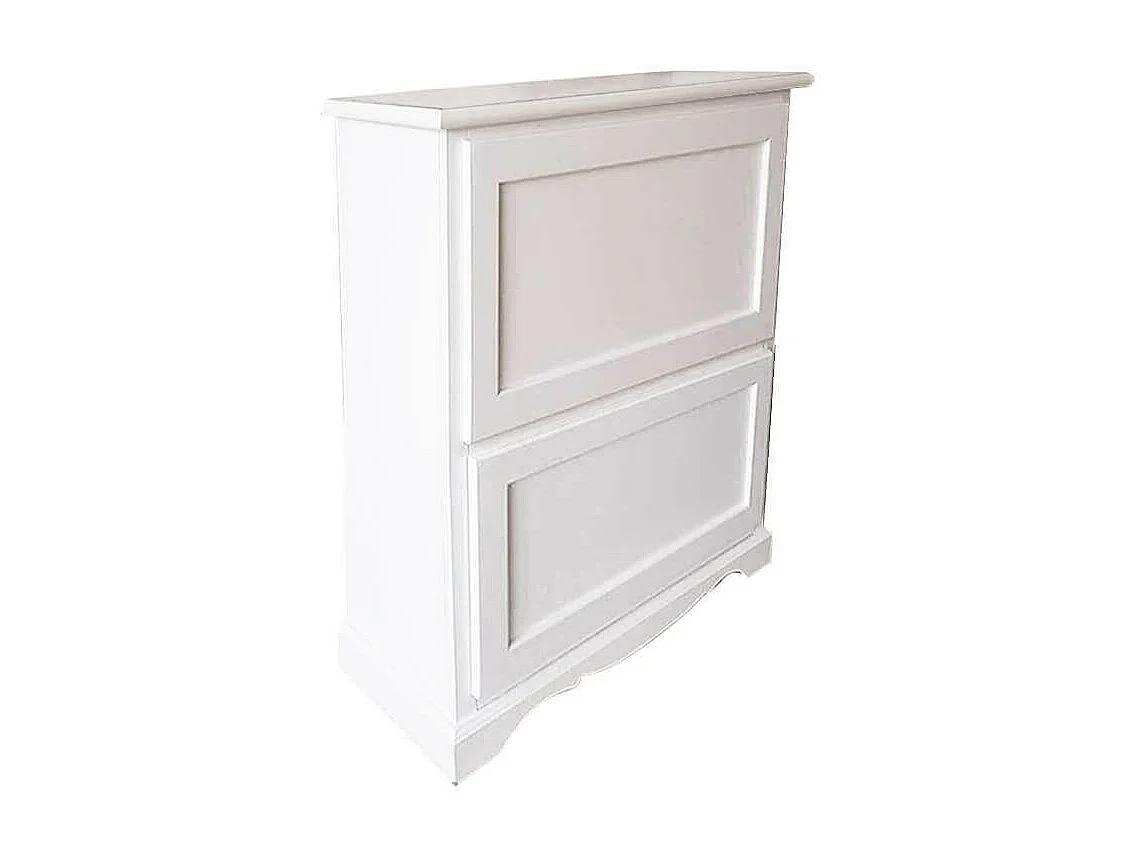 MilaniHome.it - Scarpiera In Legno Massello 79x30x90 Colore: Biancodi coloreBianco