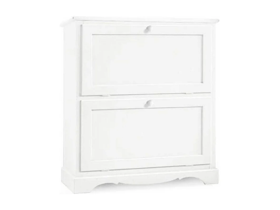 MilaniHome.it - Scarpiera In Legno Massello 79x30x90 Colore: Biancodi coloreBianco