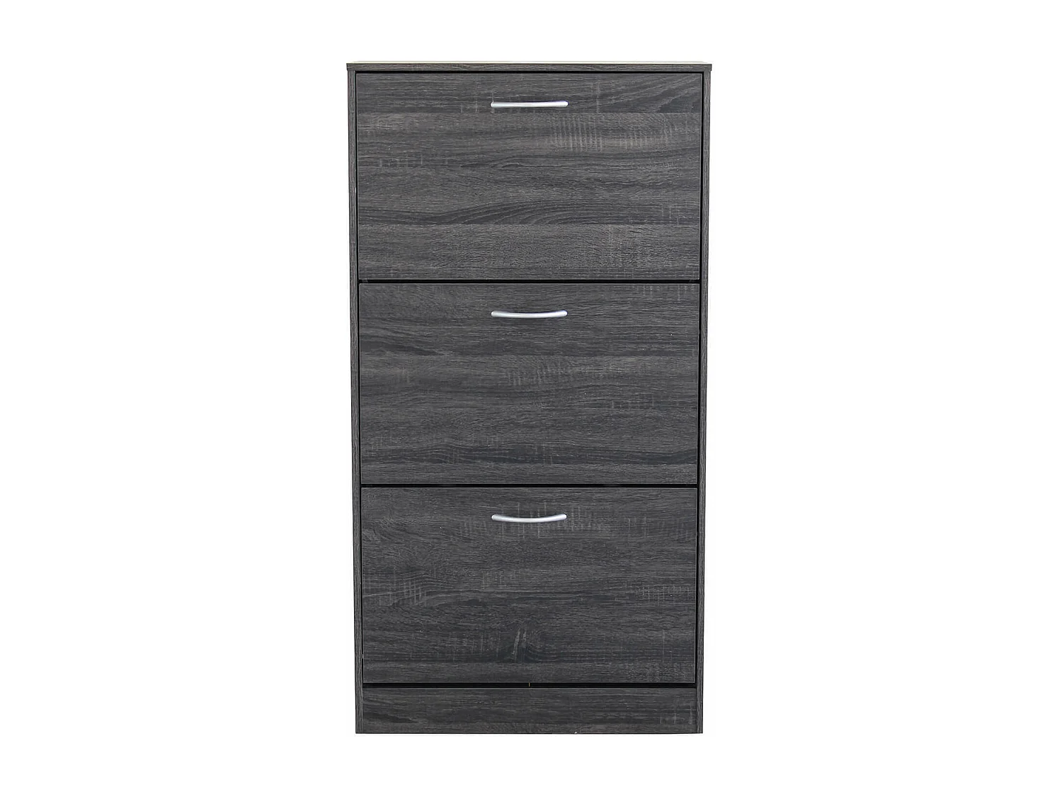 MilaniHome.it - Scarpiera Con 3 Ante In Legno Di Design Porta Scarpe Di Alta Qualità, Cm 60x24x115 H Colore: Grigio scurodi coloreGrigio scuro