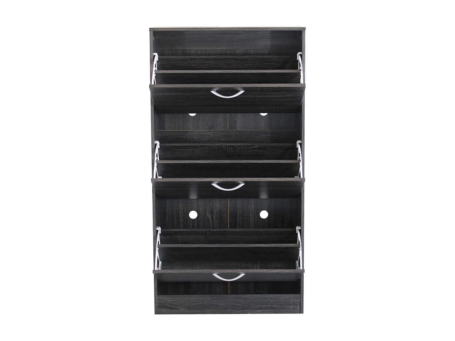 MilaniHome.it - Scarpiera Con 3 Ante In Legno Di Design Porta Scarpe Di Alta Qualità, Cm 60x24x115 H Colore: Grigio scurodi coloreGrigio scuro