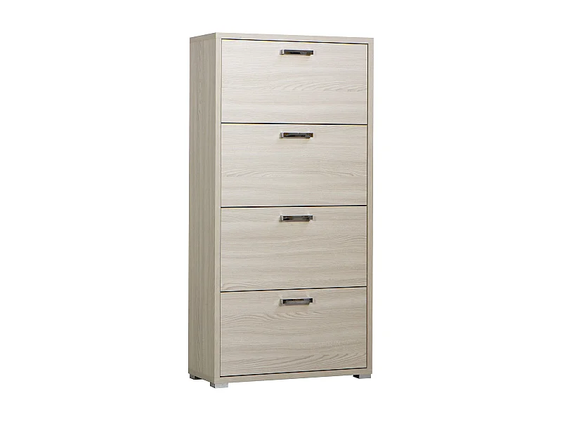 MilaniHome.it - scarpiera 4 ante a ribalta per soggiorno cucina bagno fatto in Italia cm 75,3x33x151,8 h Colore: Marronedi coloreMarrone