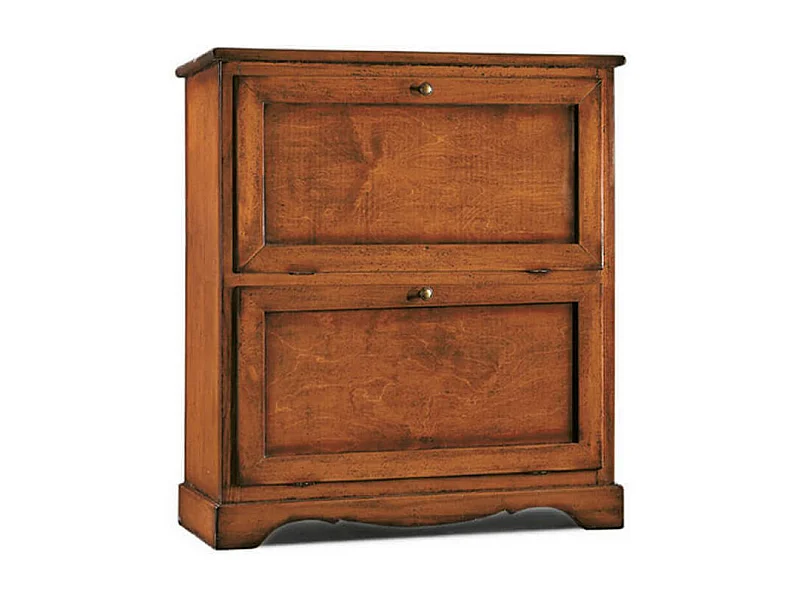 MilaniHome.it - Scarpiera In Legno Massello 79x30x90 Colore: Tinta nocedi coloreTinta noce