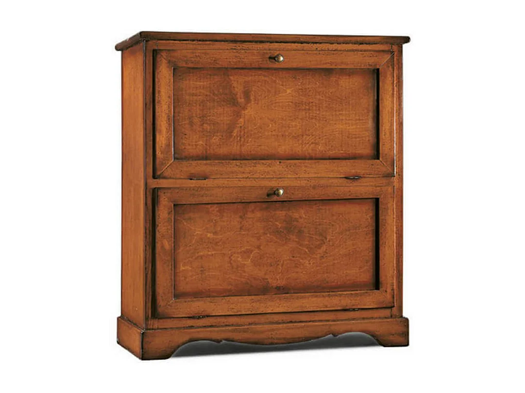 MilaniHome.it - Scarpiera In Legno Massello 79x30x90 Colore: Tinta nocedi coloreTinta noce