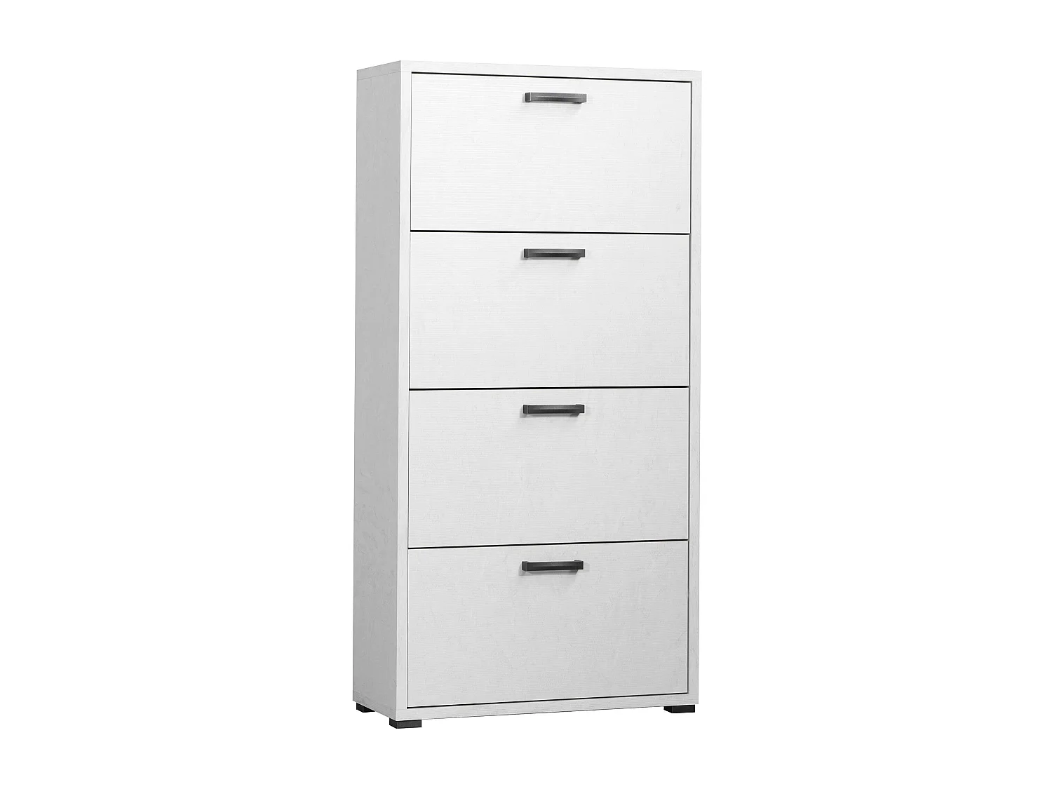 MilaniHome.it - scarpiera 4 ante a ribalta per soggiorno cucina bagno fatto in Italia cm 75,3x33x151,8 h Colore: Bianco Cementodi coloreBianco Cemento