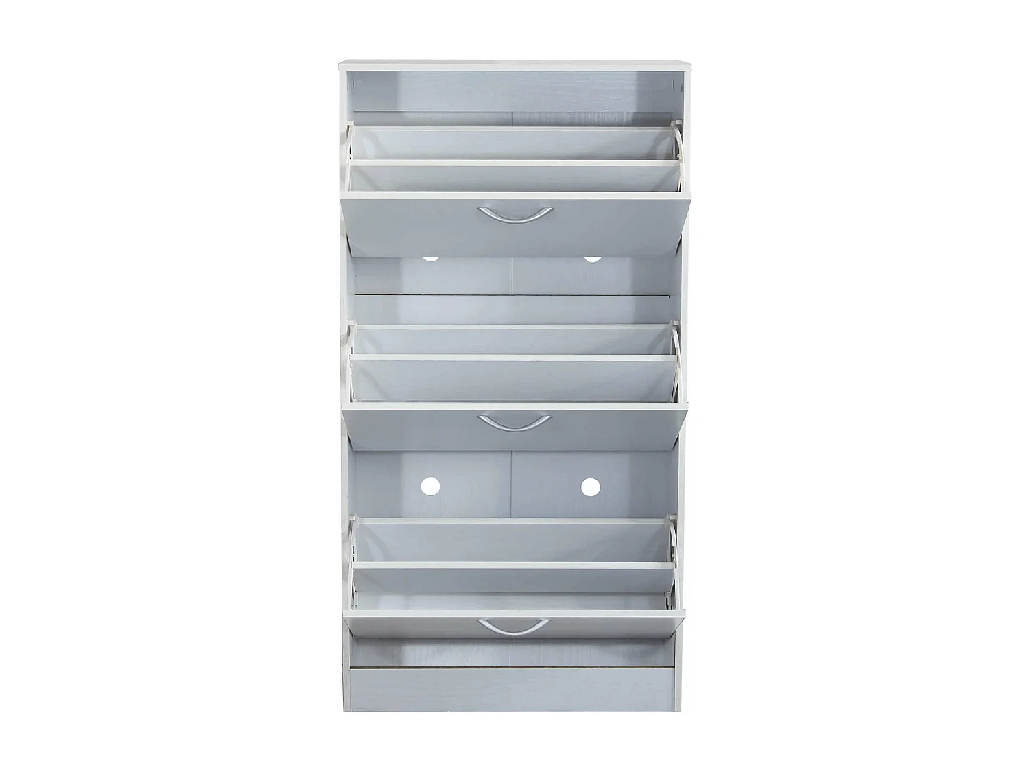 MilaniHome.it - Scarpiera Con 3 Ante In Legno Di Design Porta Scarpe Di Alta Qualità, Cm 60x24x115 H Colore: Biancodi coloreBianco