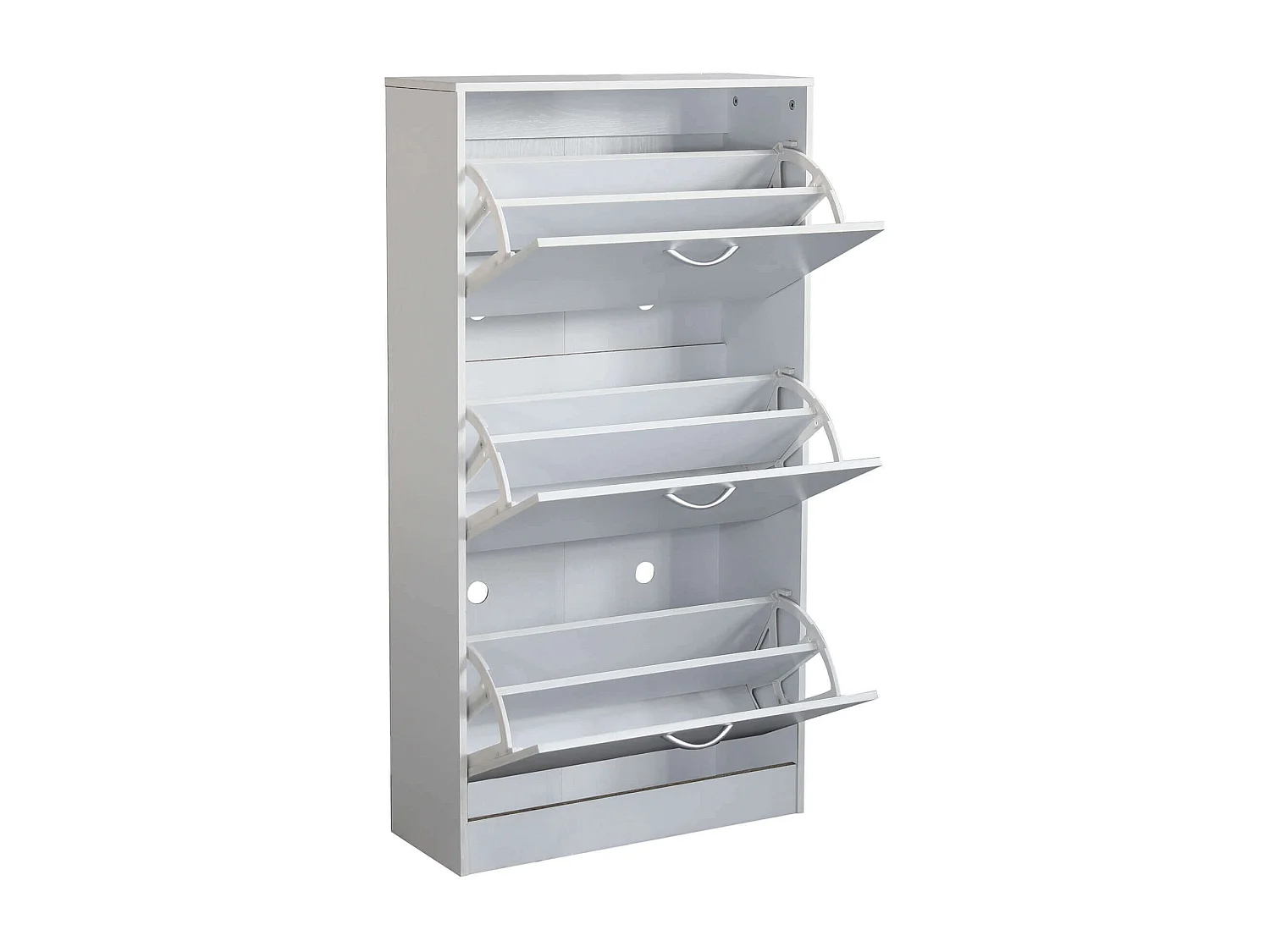 MilaniHome.it - Scarpiera Con 3 Ante In Legno Di Design Porta Scarpe Di Alta Qualità, Cm 60x24x115 H Colore: Biancodi coloreBianco