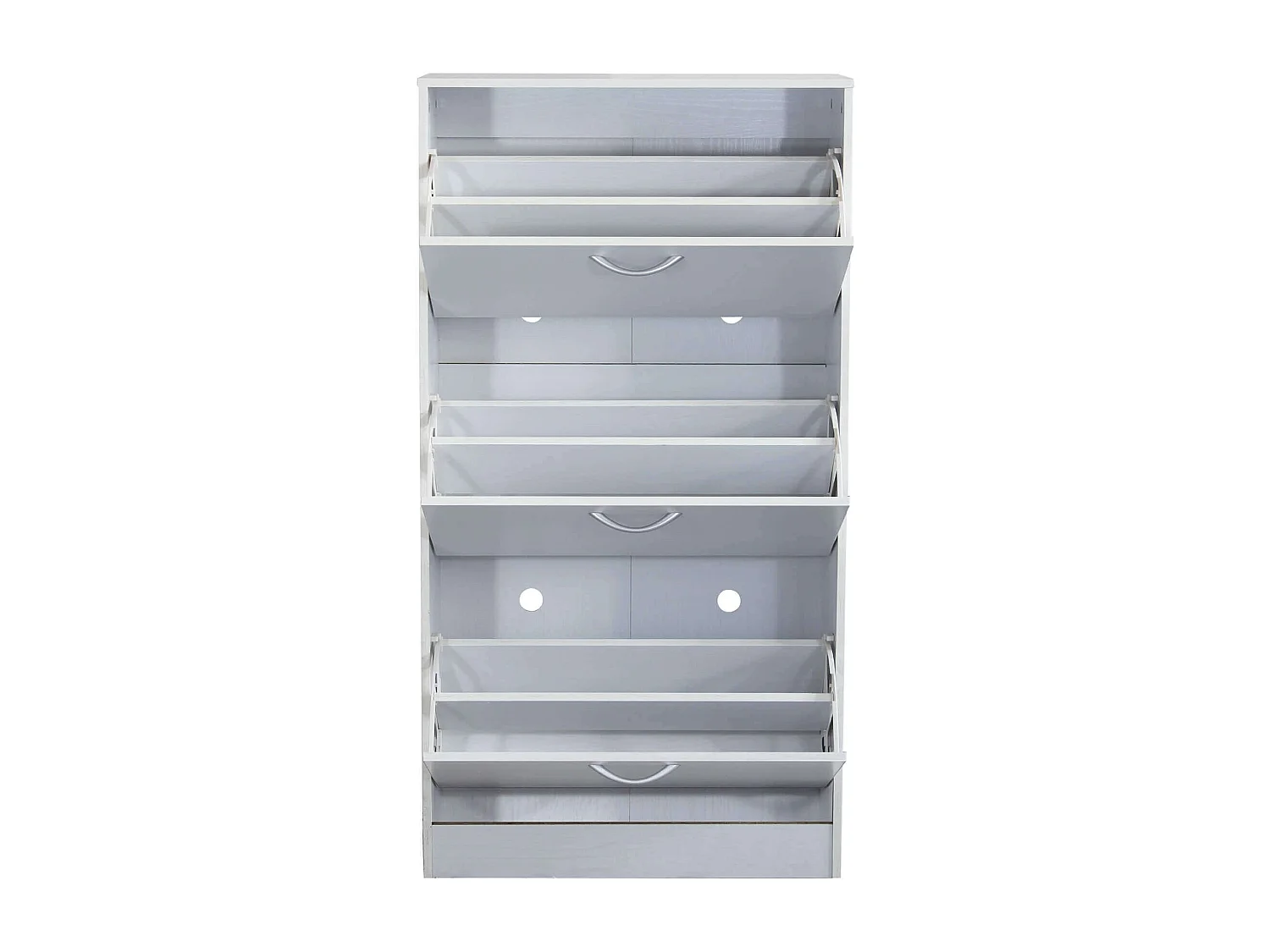 MilaniHome.it - Scarpiera Con 3 Ante In Legno Di Design Porta Scarpe Di Alta Qualità, Cm 60x24x115 H Colore: Biancodi coloreBianco