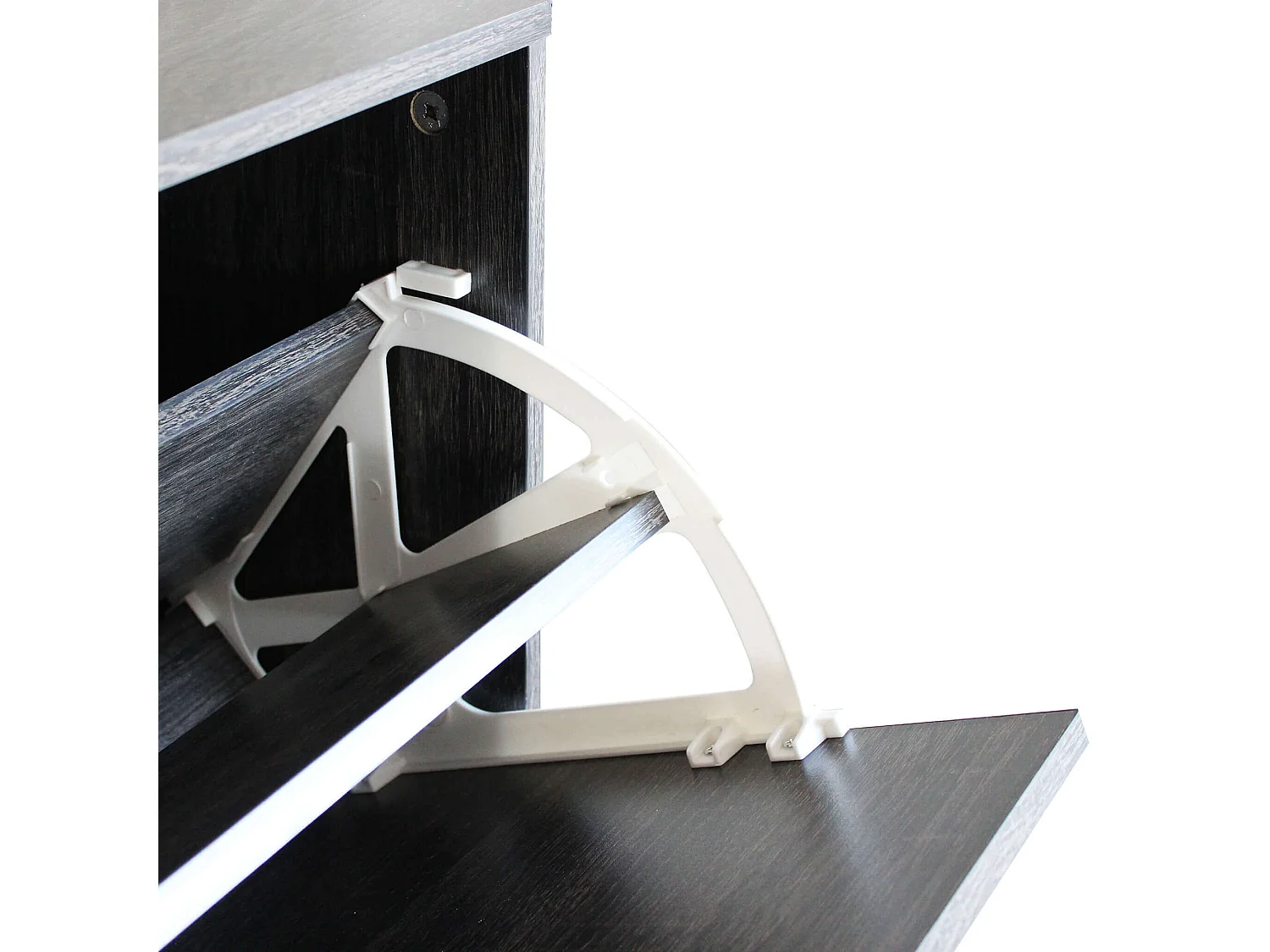 MilaniHome.it - Scarpiera Con 2 Ante In Legno Di Design Porta Scarpe Di Alta Qualità, Cm 60x24x80 H Colore: Grigio scurodi coloreGrigio scuro