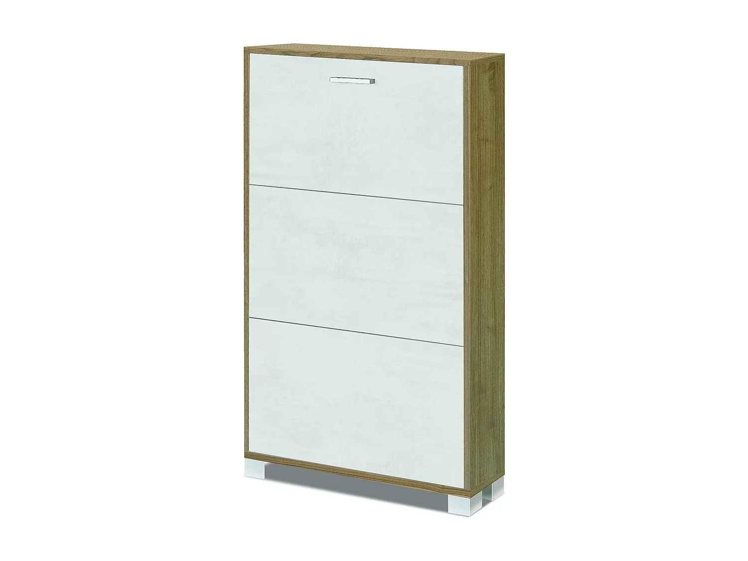 MilaniHome.it - scarpiera a 3 ante di design moderno cm 70 l x 18 p x 118 hdi coloreBianco